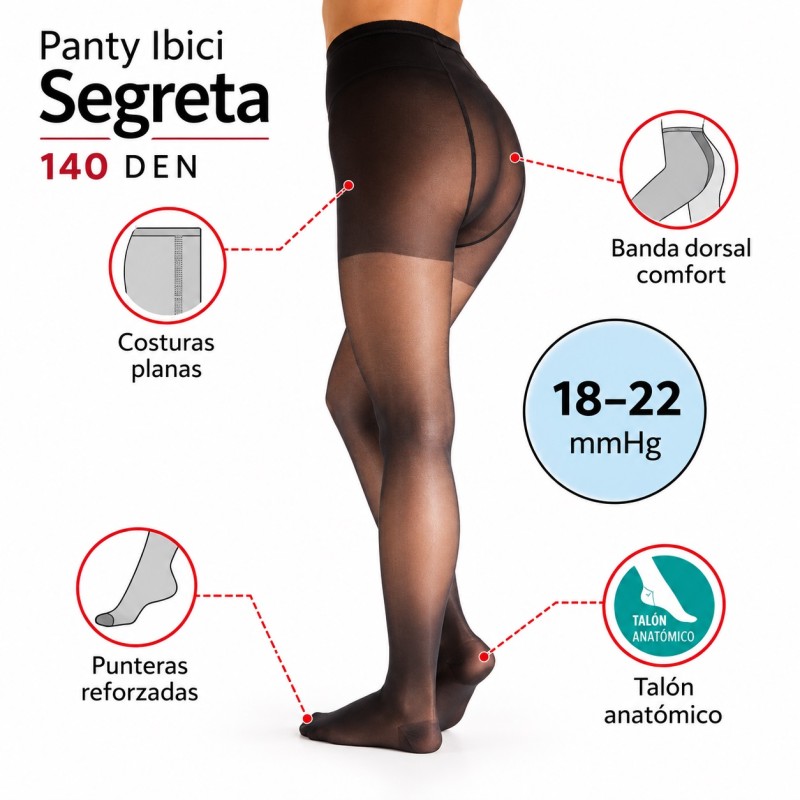 Panty Ibici Segreta 140 compresión graduada 18-22 mmHg Panty Ibici Segreta 140 compresión graduada 18-22 mmHg