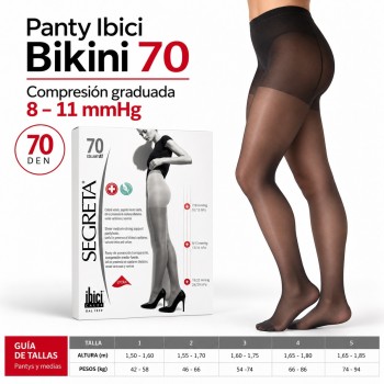Panty Ibici Segreta Bikini 70 compresión graduada 8-11 mmHg