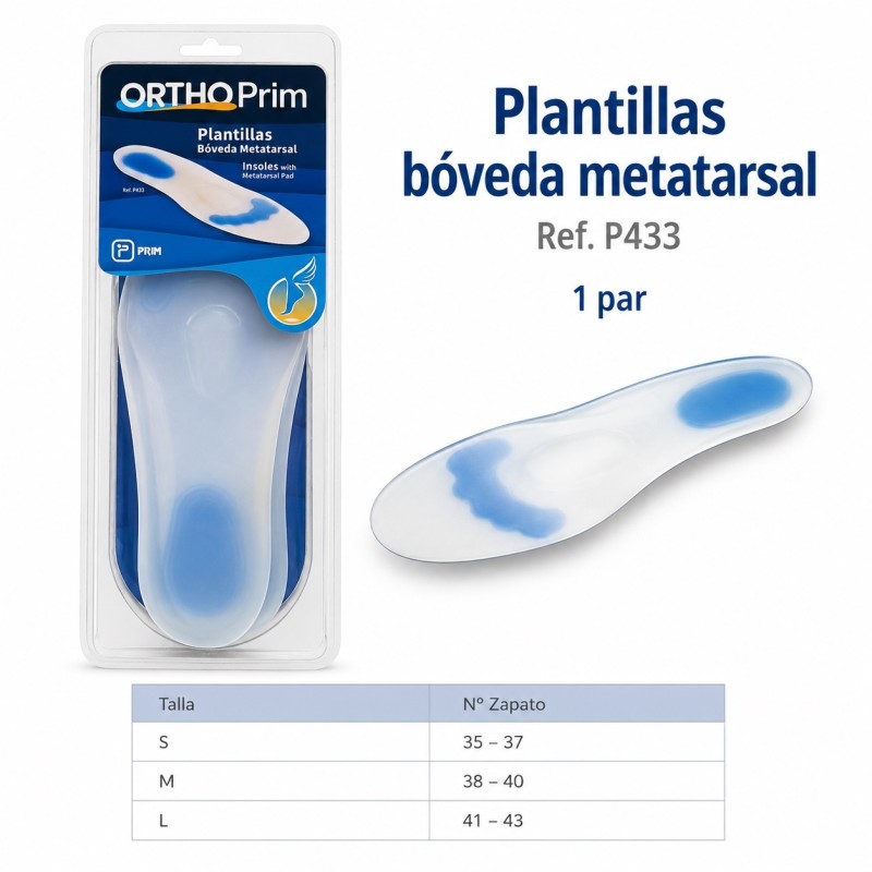 PRIM PLANTILLAS BOVEDA METATARSAL TALLA M - P433