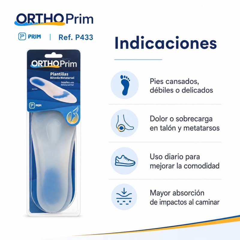 PRIM PLANTILLAS BOVEDA METATARSAL TALLA S - P433