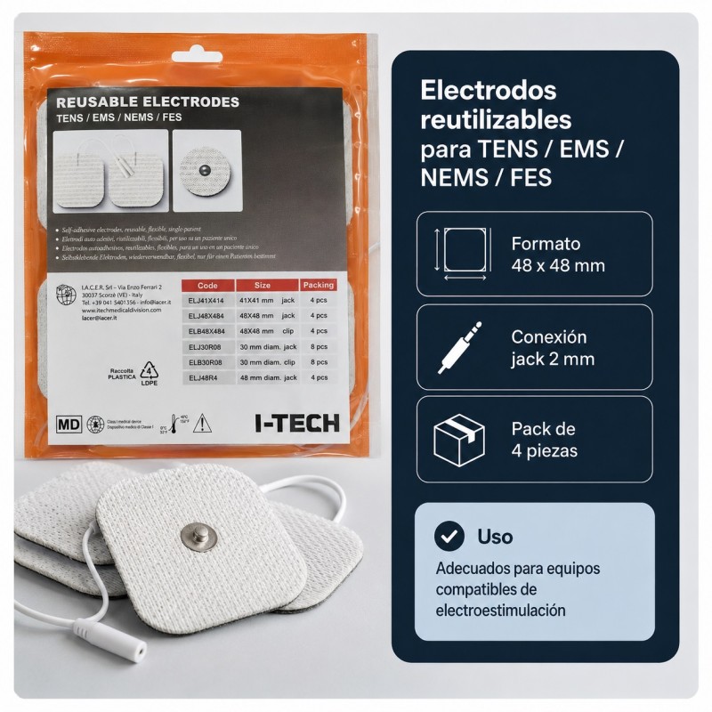 I-TECH ELEC. 48X48MM JACK 2MM 4 PCS