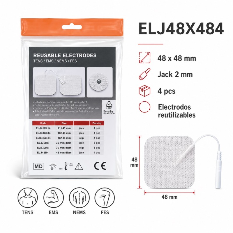 I-TECH ELEC. 48X48MM JACK 2MM 4 PCS