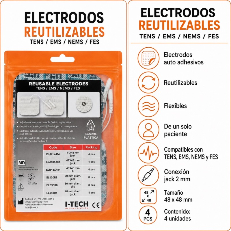 I-TECH ELEC. 48X48MM JACK 2MM 4 PCS