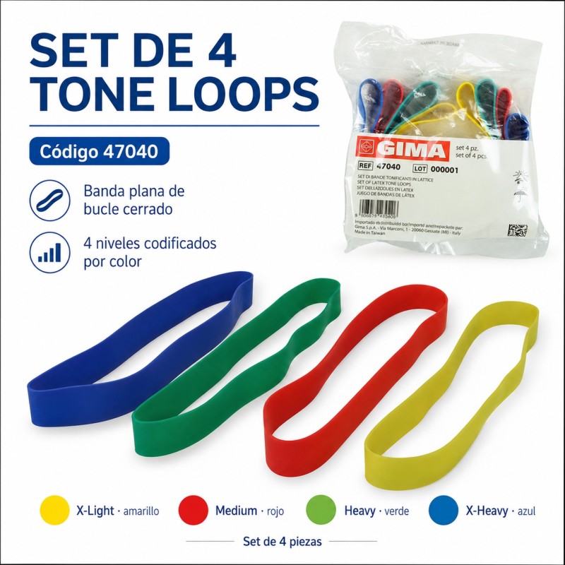 GIMA SET DE BUCLES DE TONO DE LÁTEX | 47040