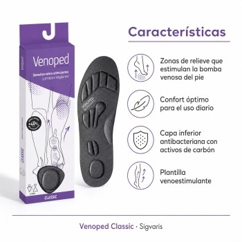 SIGVARIS VENOPED M CLASSIC SEMELLE TALLA 40 GRIS