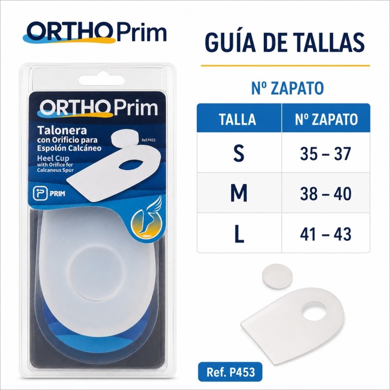 PRIM TALONERAS CON ORIFICIO PARA ESPOLON CALCANEO TALLA M - P453