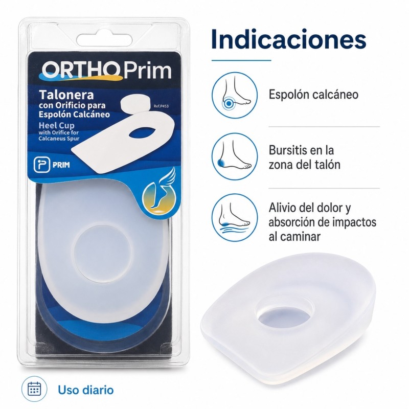 PRIM TALONERAS CON ORIFICIO PARA ESPOLON CALCANEO TALLA L - P453