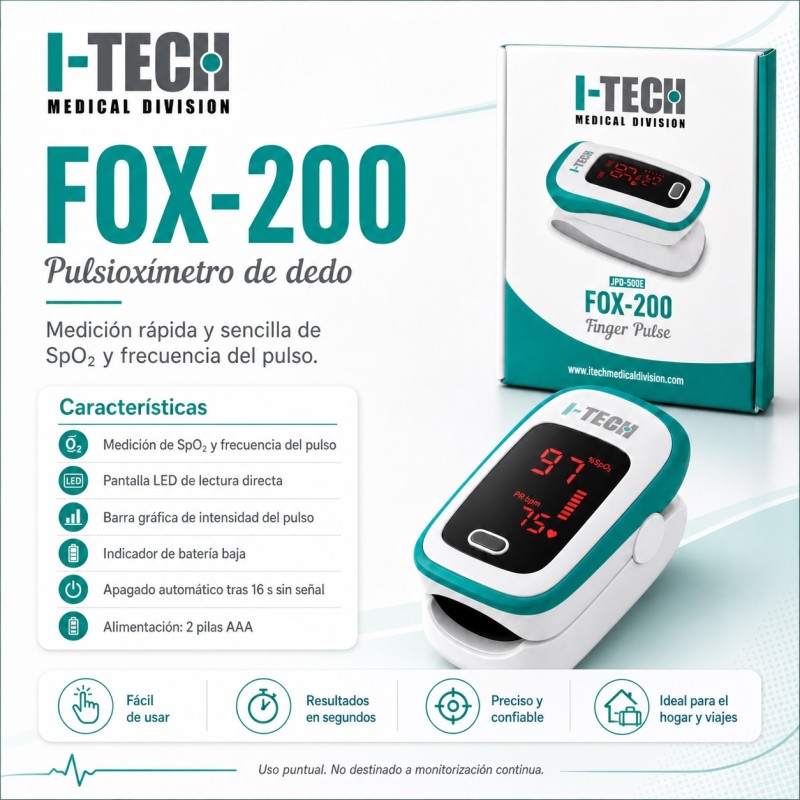 I-TECH FOX-200 - pulsioxímetro de dedo